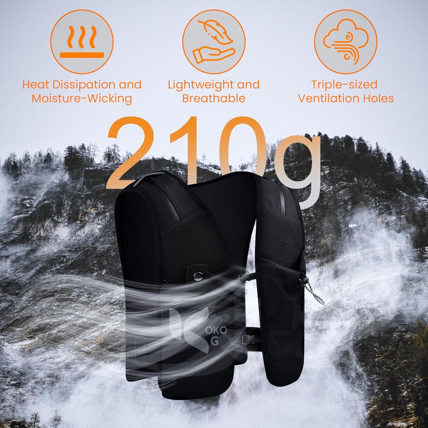 Runner in lightweight running vest demonstrating adjustable fit and comfort