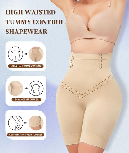 Sellto body shaper shorts showing thigh slimmer technology front view