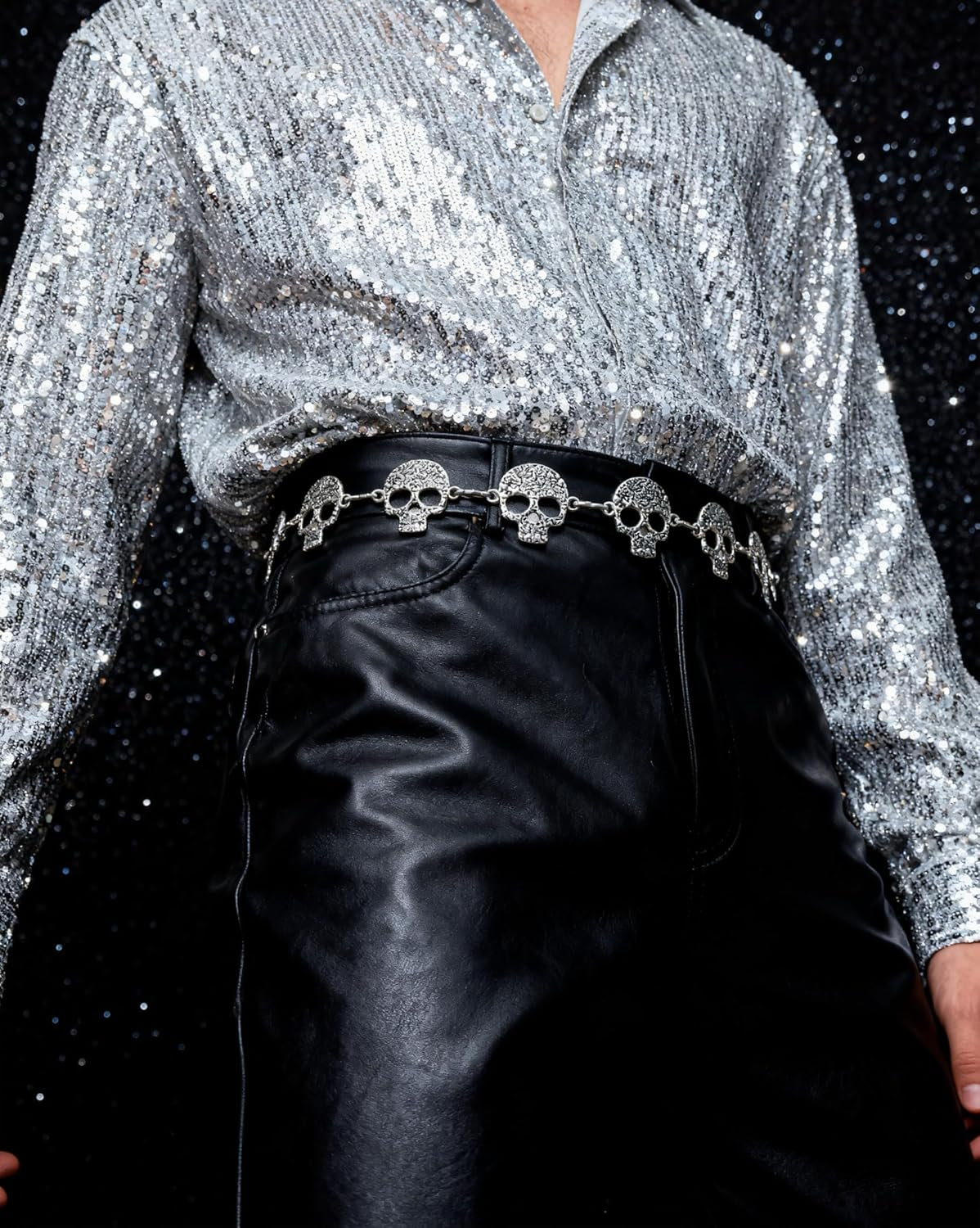 Skull Waist Chain Belt - Punk Gothic Crossover Body Belly Chains Tassel for Women Girl