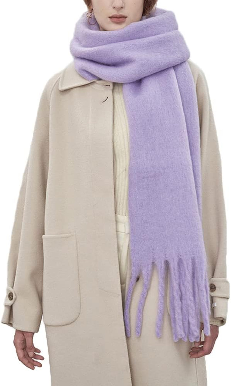 Large Chunky Scarf Oversized Fluffy Scarves Blanket Big Wool Thick Winter Warm