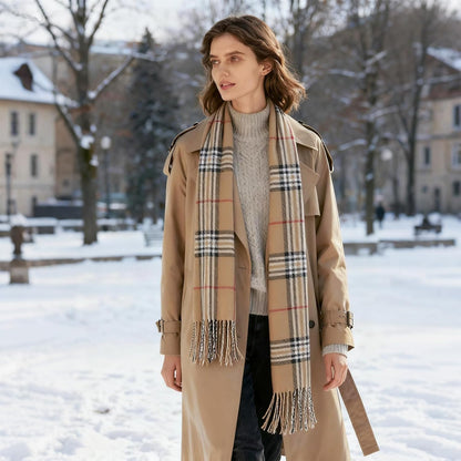 Vimate Plaid Scarf for Men Women Super Soft Classic Tartan Checkered Neck Scarves