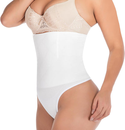 Hioffer tummy slimmer thong shapewear worn under dress invisible line