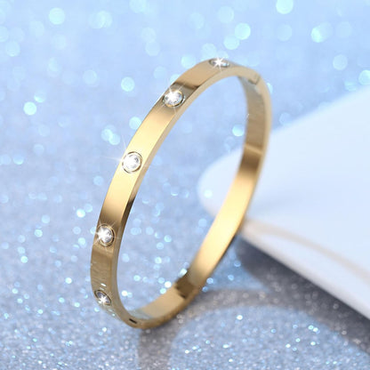 Gold Bracelets for Women-4Pcs/3Pcs,18K Gold Plated Bangle Tennis Bracelets Stack Set for Women Trendy Non Tarnish Stainless Steel Gold Bangles Accessories Designer Jewelry