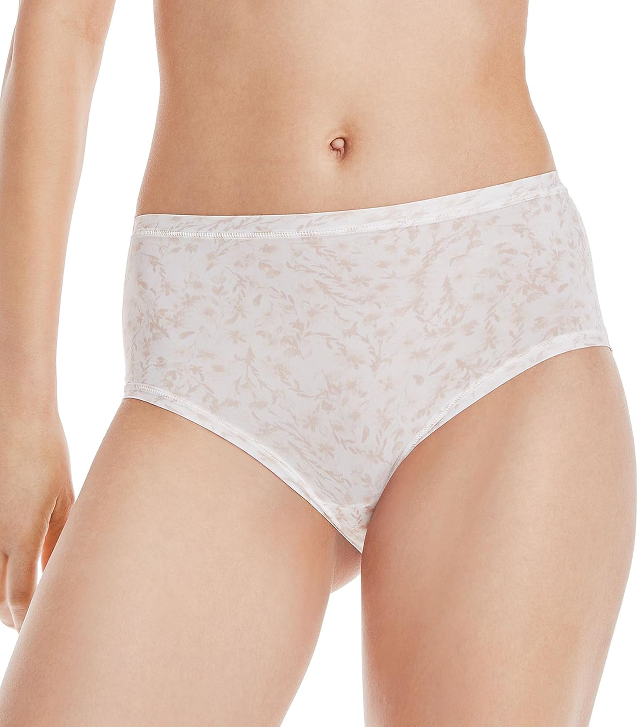 Model wearing Hanes Comfort Flex Fit seamless thong underwear