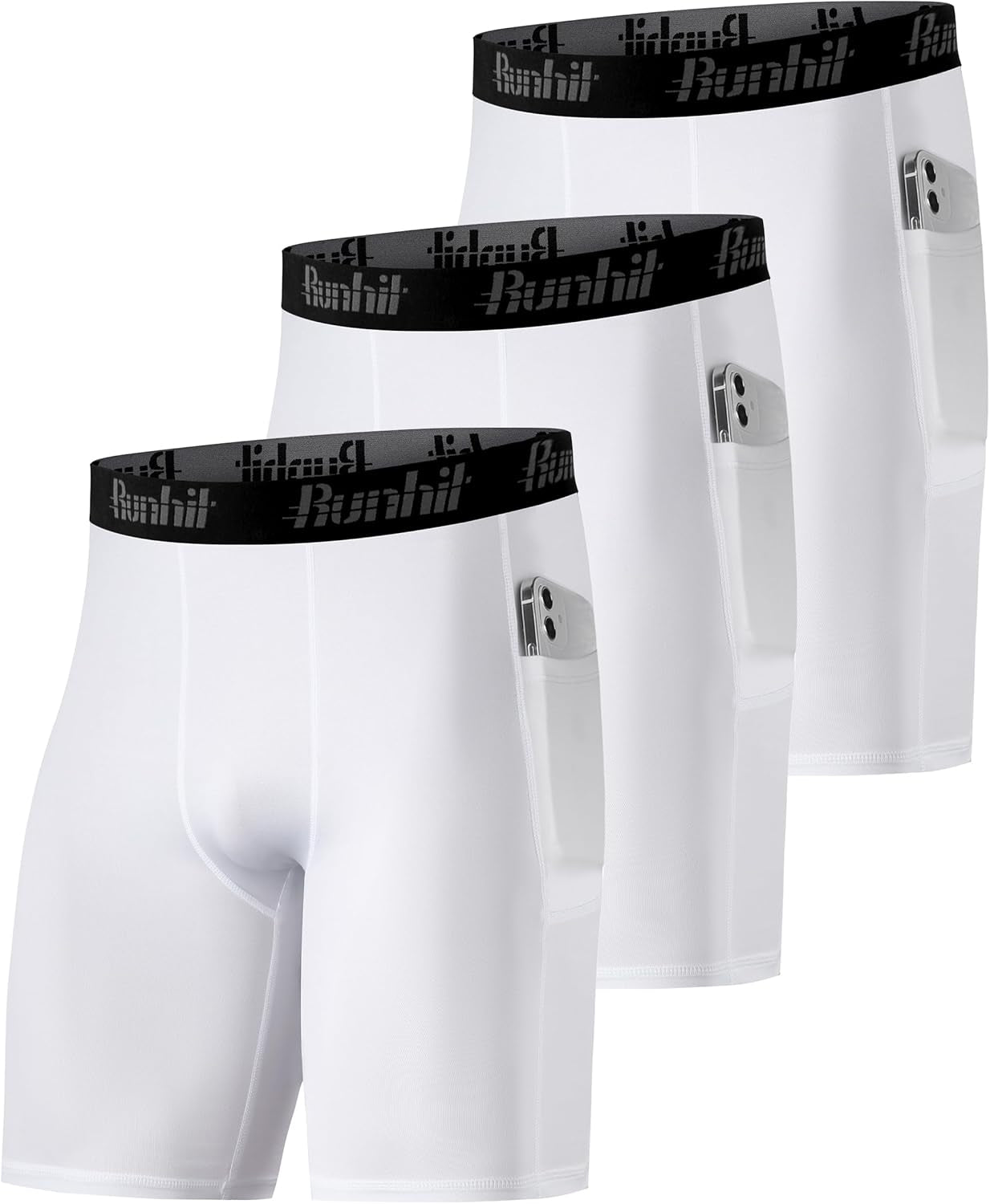 Runhit Compression Shorts Men Underwear Spandex Running Shorts Workout Athletic