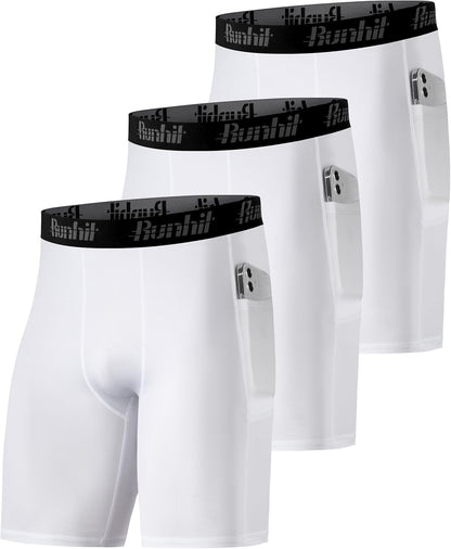 Runhit Compression Shorts Men Underwear Spandex Running Shorts Workout Athletic