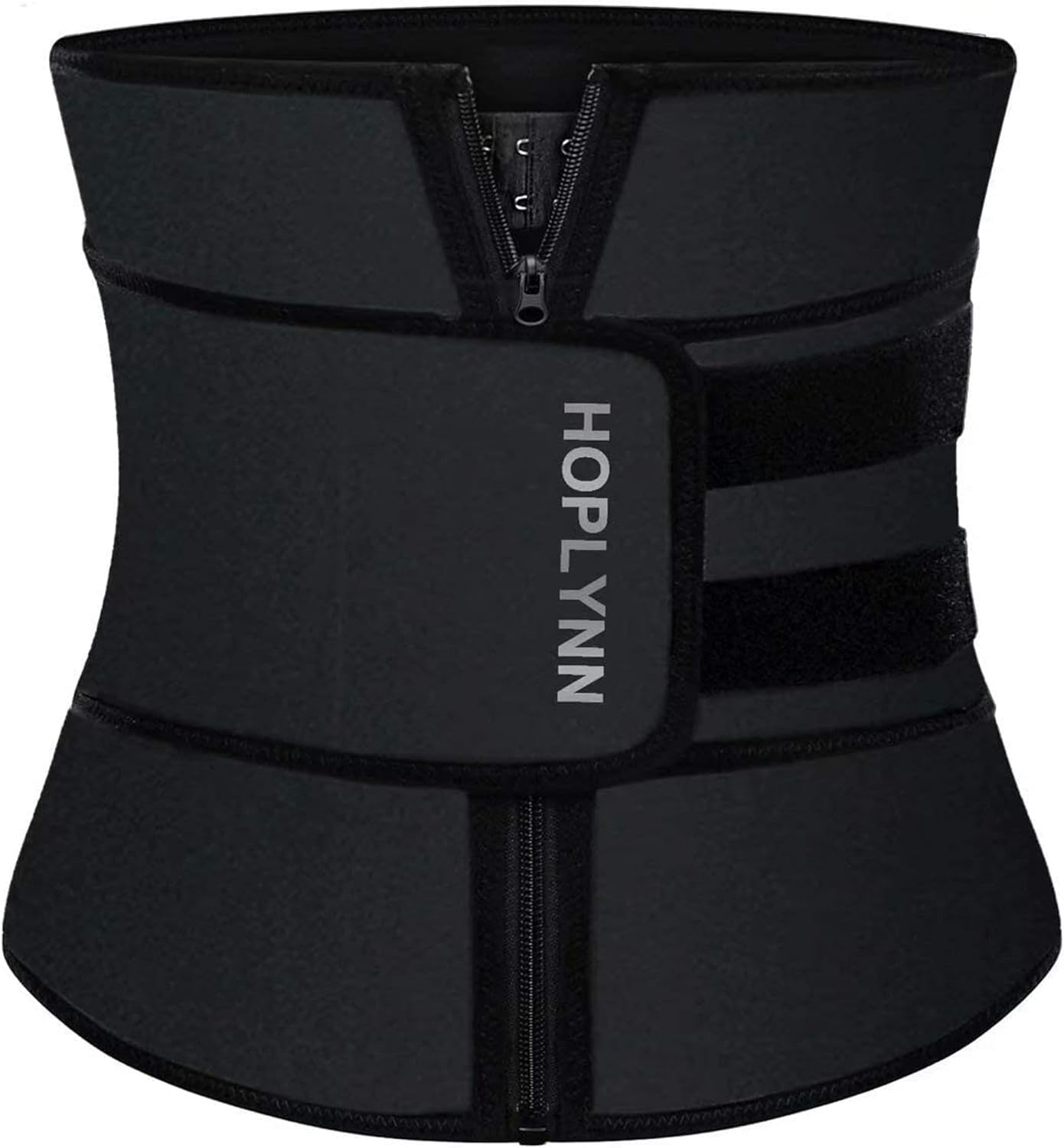 HOPLYNN black neoprene waist trainer corset for women