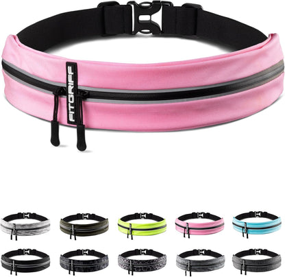 Fitgriff running belt worn by cyclists and outdoor enthusiasts