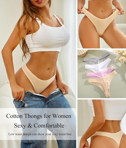 Close-up of stretchy cotton fabric on women's thong underwear detail
