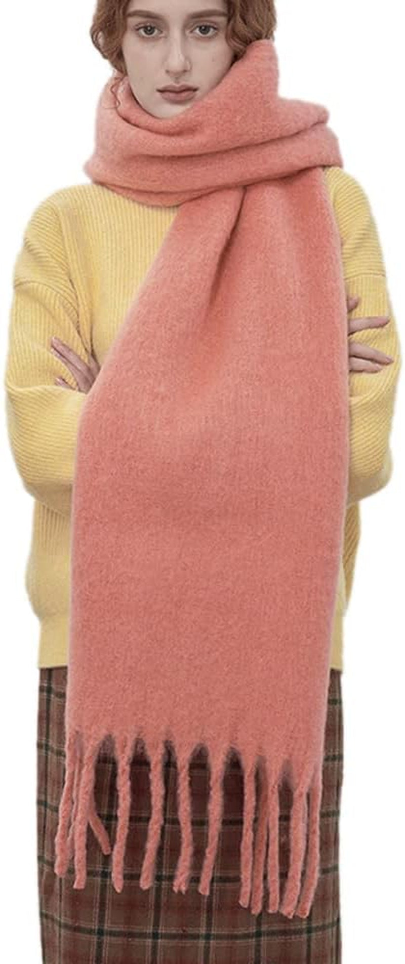 Large Chunky Scarf Oversized Fluffy Scarves Blanket Big Wool Thick Winter Warm