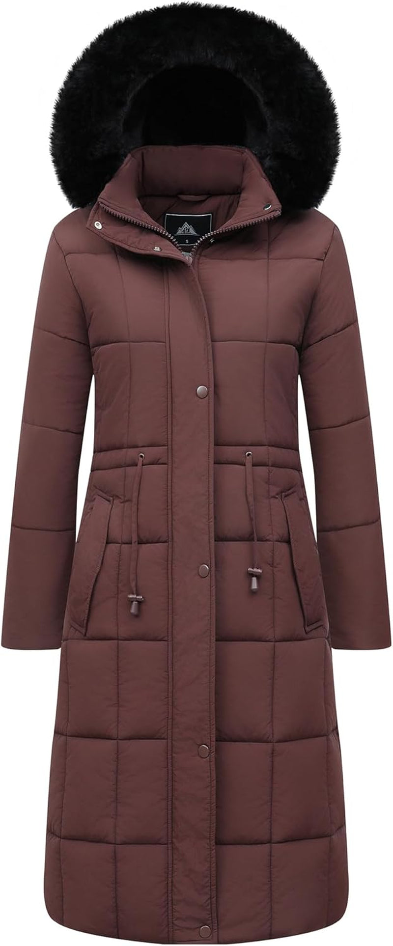 Detail of parka hood and collar for weather protection