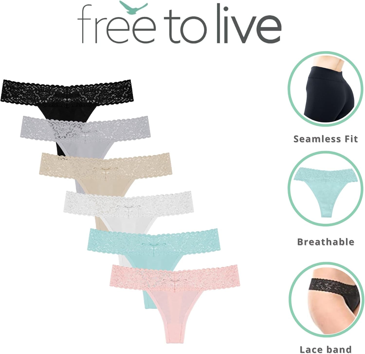 Women's no-show tanga hipster thong panties back view