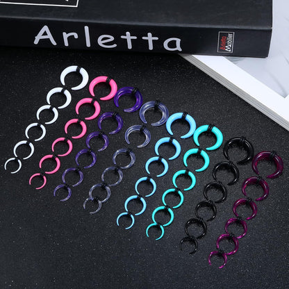 Assorted gauges from 14G to 4G for nose stretching