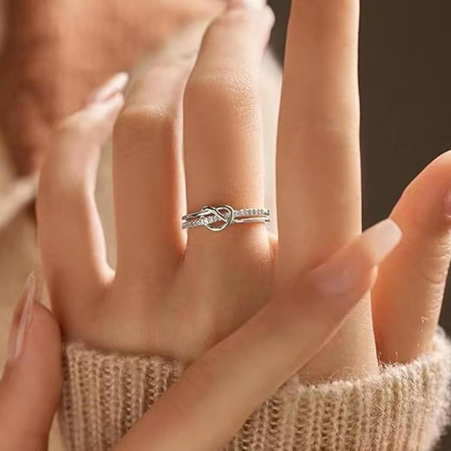 Harry and Henry to My Granddaughter Ring from Grandma Knot Stackable Statement Jewelry Meaningful Gift Christmas Stocking Stuffer Present for Her