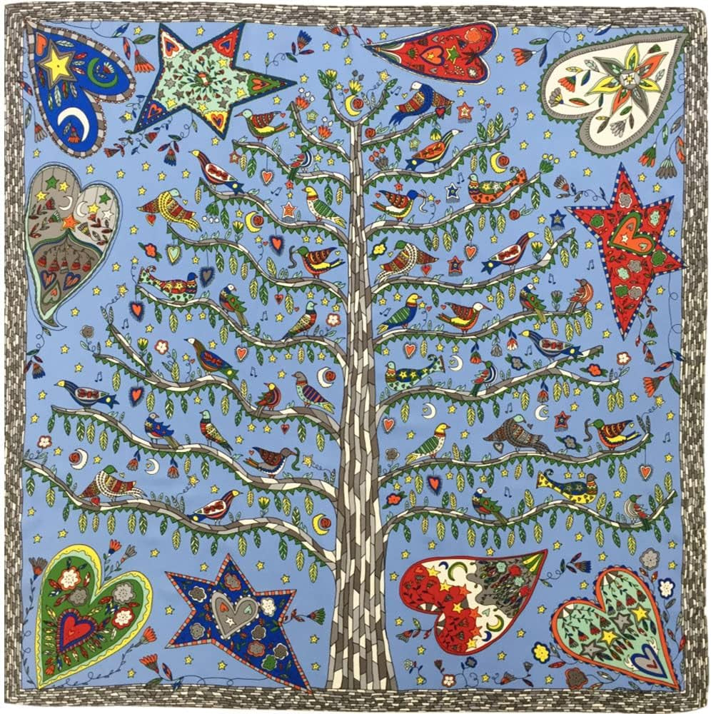 Julunar Silk like Head Scarf for Women - Satin Large Hair Scarves - 35" Square Silk Hair Wrap for Sleeping with Gift Packed