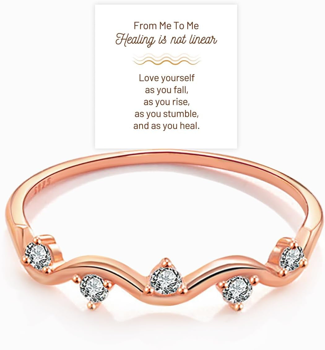 Personalized encouragement ring highs lows waves pattern