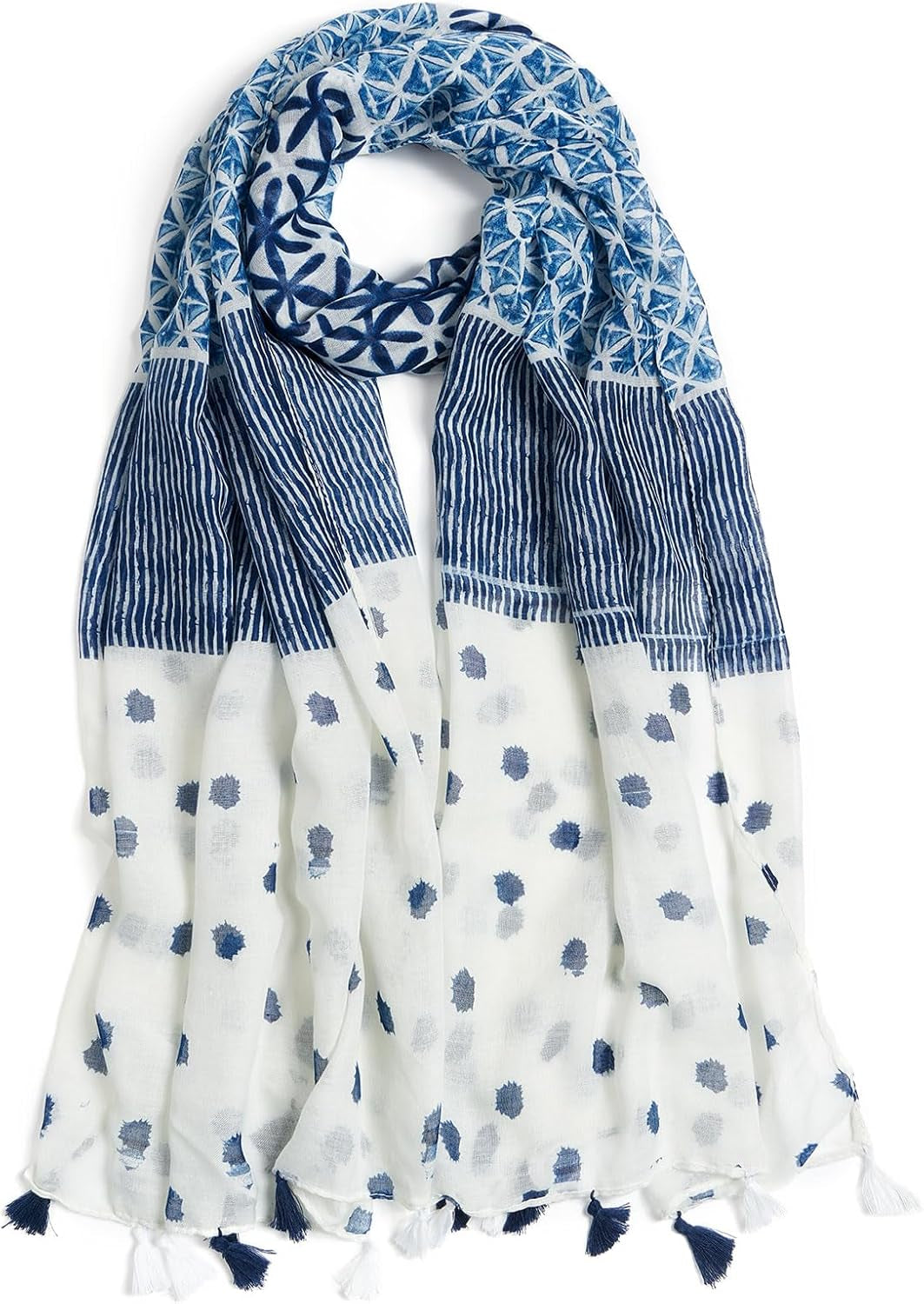 Scarf for Women Lightweight Soft Floral Leopard Printed Scarves Fall Winter Fashion Shawl Wrap with Fringe