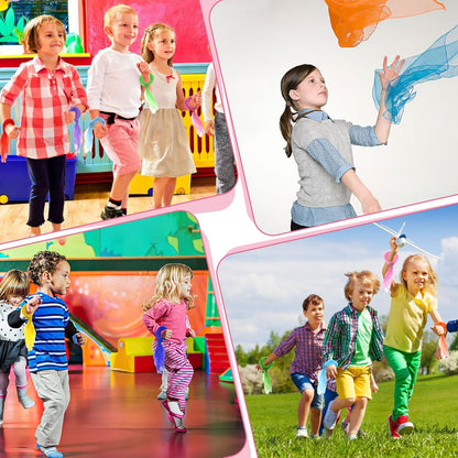 Scarves for Kids Play, 24 Inch Juggling Scarves, 15/30/45 Pcs Available, Play Scarve for Toddlers, Dance, Magic Tricks