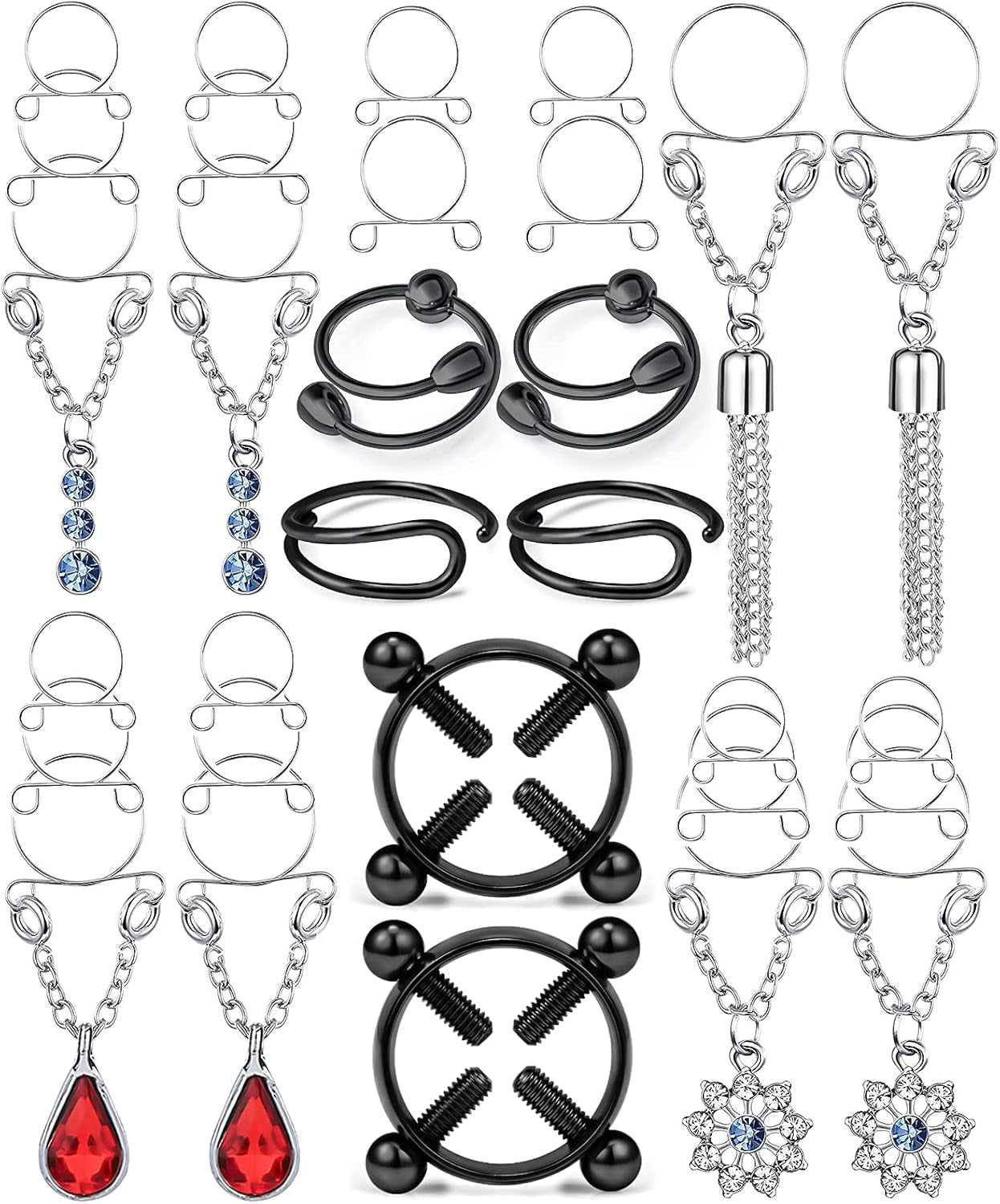 Trendy fake nipple rings for body jewelry lovers