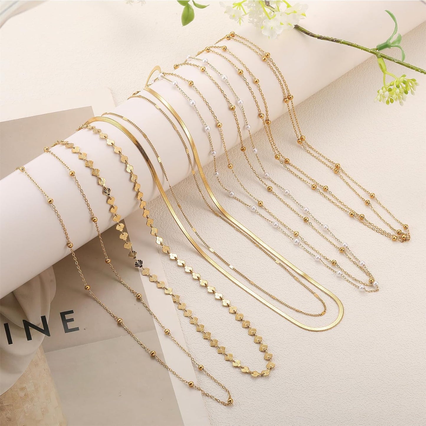 1PCS/2PCS Gold Waist Chain for Women - Adjustable Belly Chain Jewelry Accessories for Sexy Bikini, Waterproof Layered Summer Body Belt Chains for Beach, Party, 26.7"+9.8" Extender