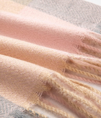 Villand Women'S Wool Scarf - Cashmere Feel Winter Checked Scarves for Women, Large Soft Thick Shawls and Wraps with Gift Box