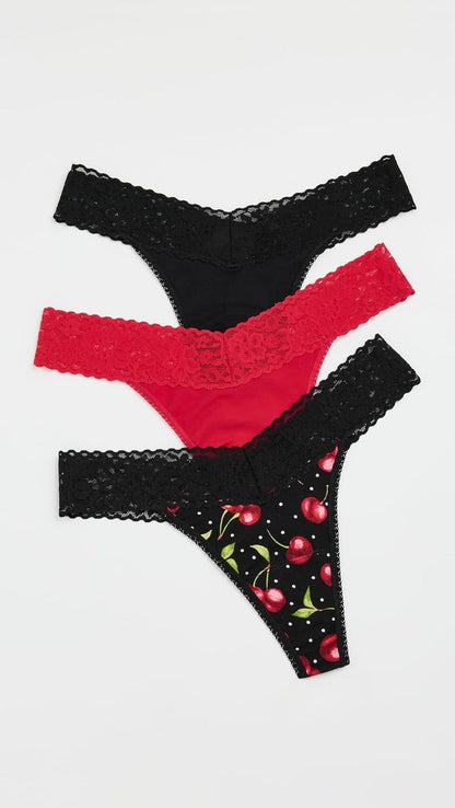 Hanky Panky thong underwear one size fits 4-14 stretched display