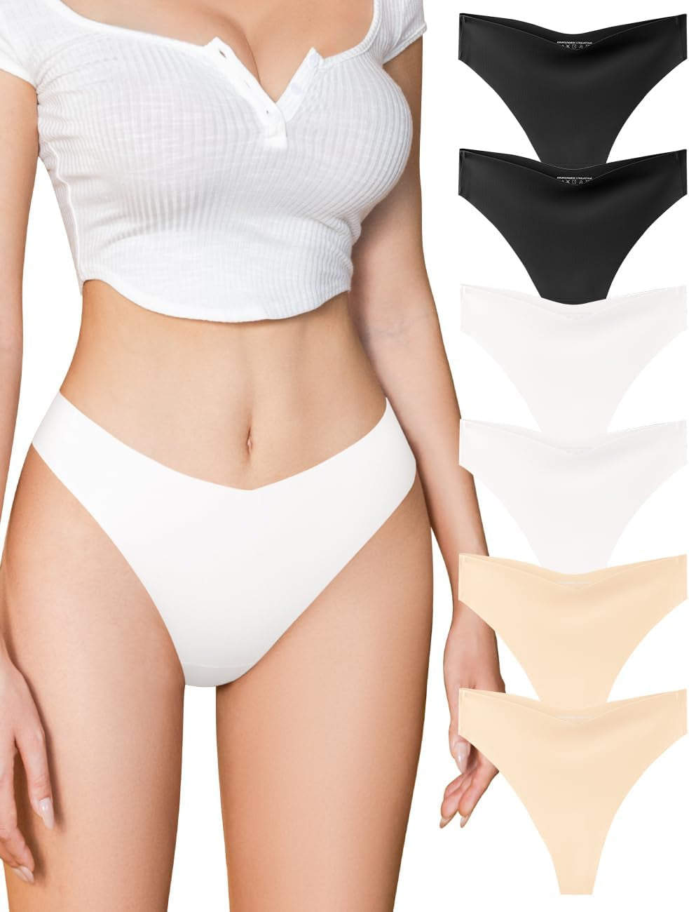 Seamless cheeky thong panties women's intimate apparel