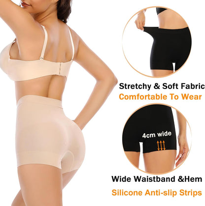 Light tummy control shapewear boyshorts on model