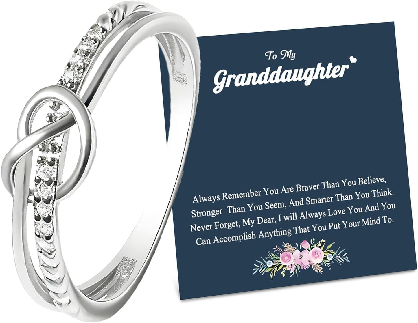 Harry and Henry to My Granddaughter Ring from Grandma Knot Stackable Statement Jewelry Meaningful Gift Christmas Stocking Stuffer Present for Her
