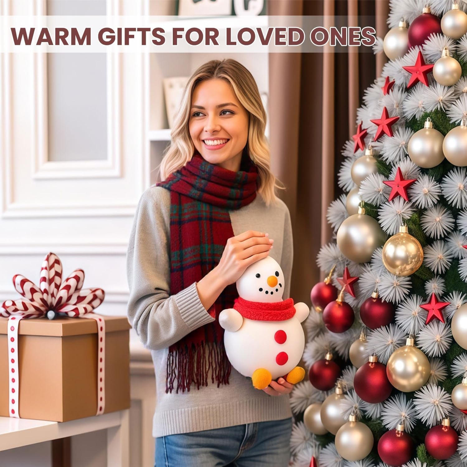 Tavaleu Winter Scarf for Women, Cashmere Feel Scarf Blanket Plaid Scarfs, Shawls Wraps Womens Scarves Fall Warm Tassel Shawls