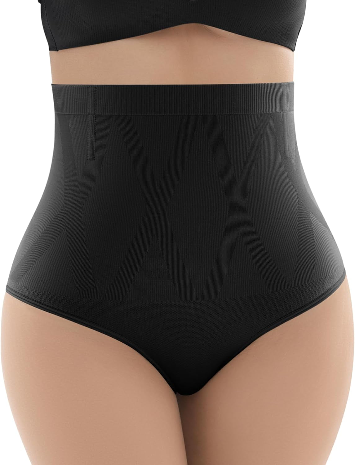 Tummy control shapewear briefs styled under fitted dress or skirt