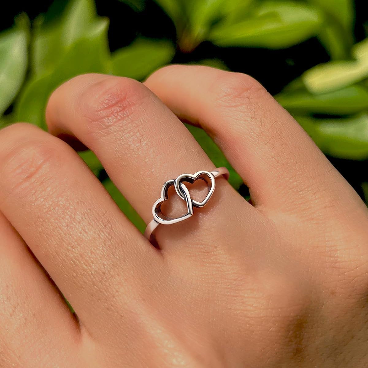 Fine jewelry double love ring perfect for Valentine's Day gift