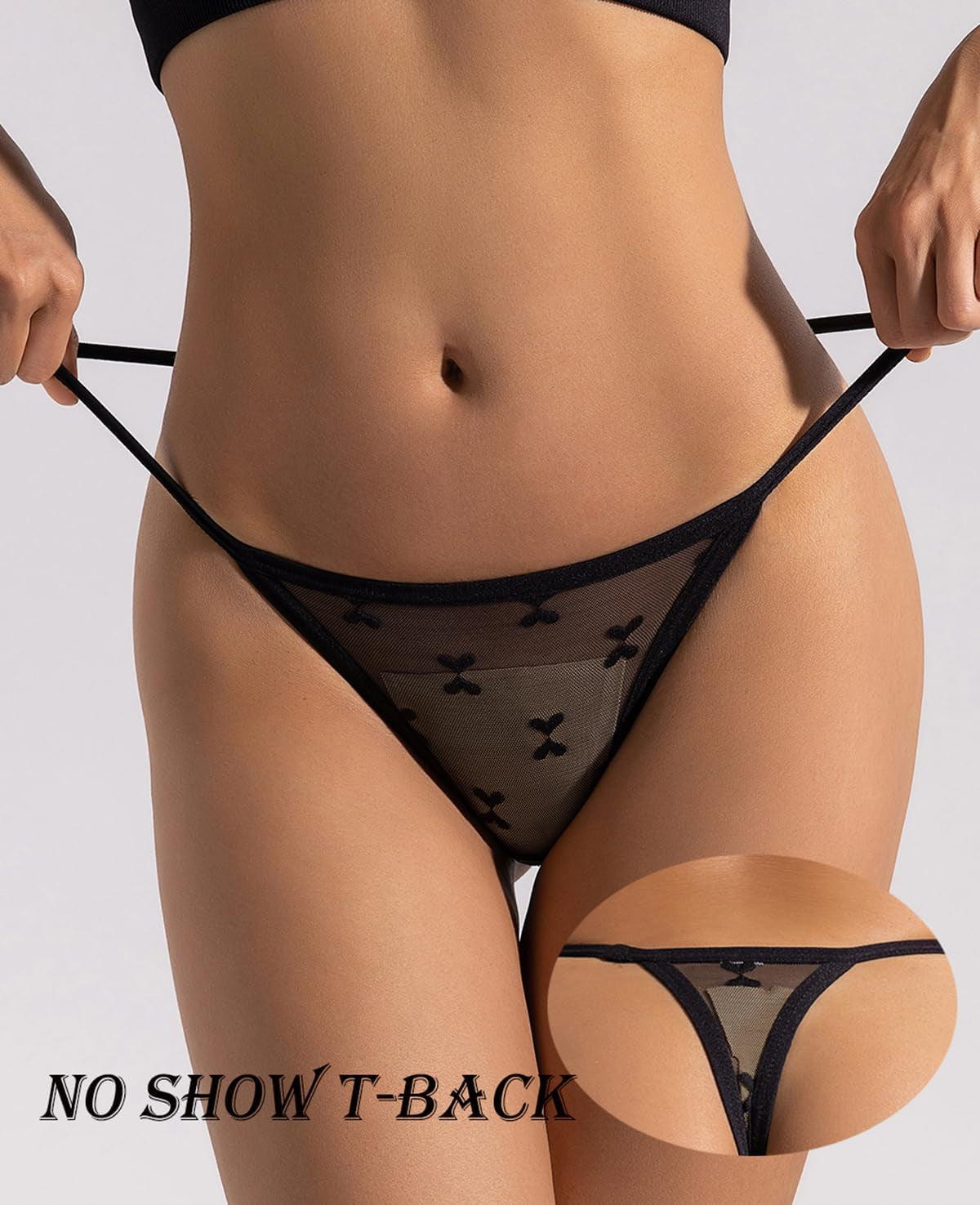 Justgoo sexy low waist t-back thong side profile