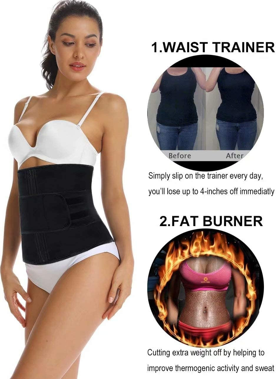 Neoprene sweat belt worn during exercise and workouts