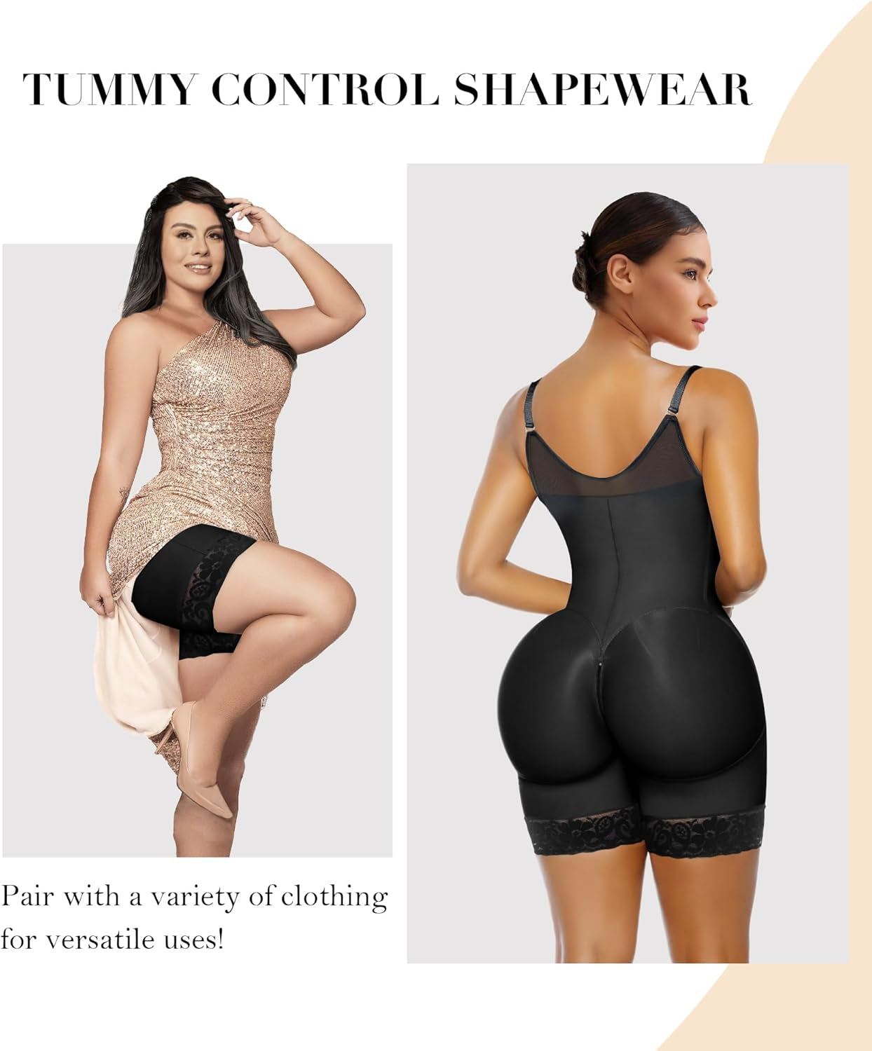 Tummy control compression panel in YIANNA faja