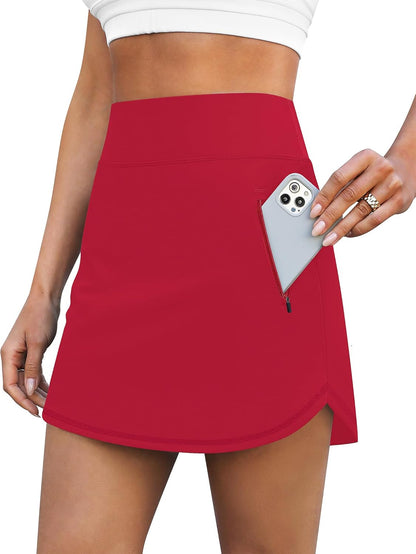 Women's tennis skirt detail showing quality fabric and construction