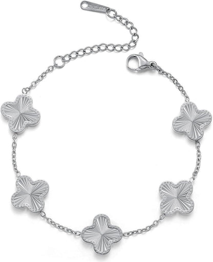 Lucky Clover Bracelet for Women | Designer Gold Clover Bracelets | Lovely Jewelry Gift