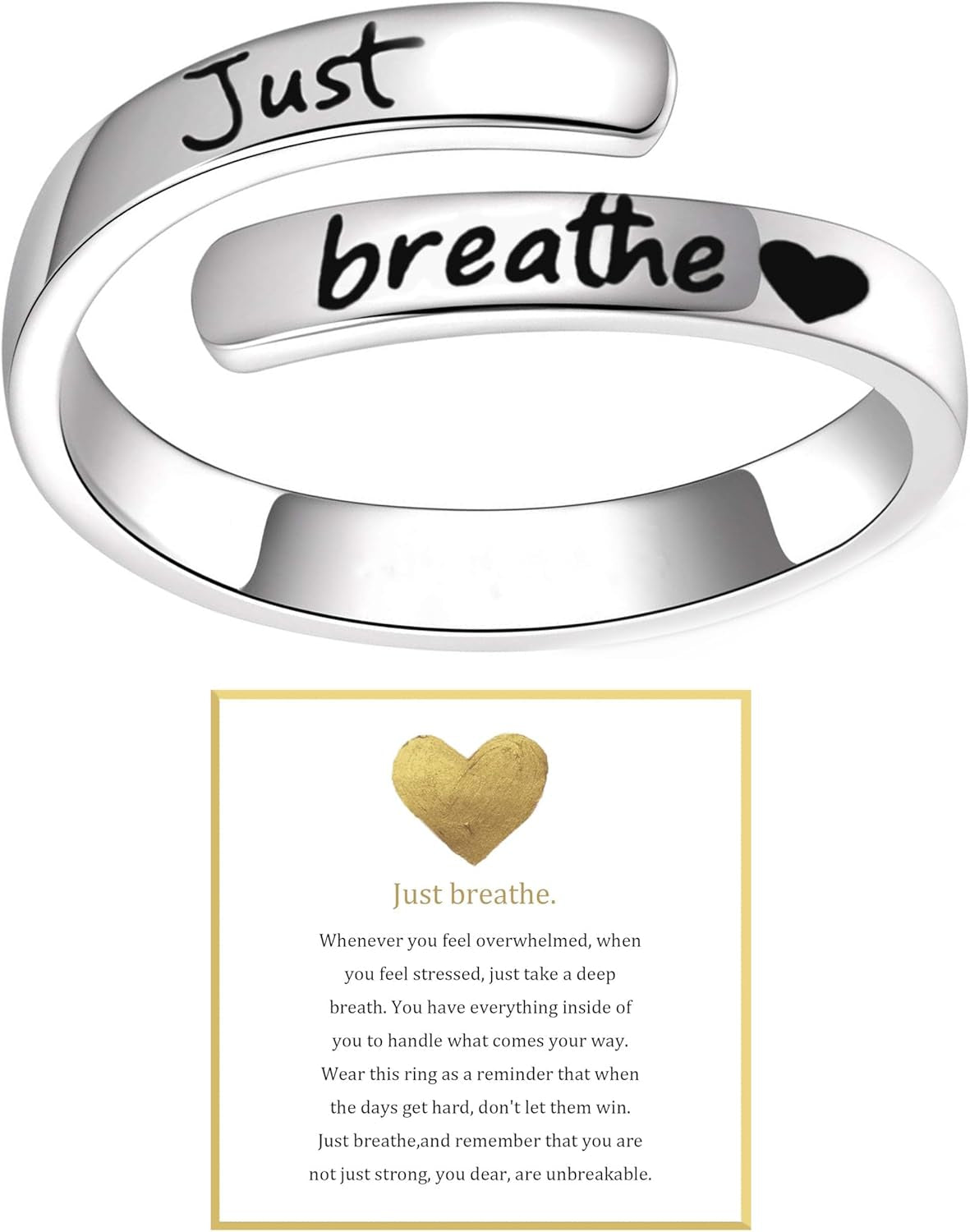 Angyape inspirational jewelry ring box gift set contents