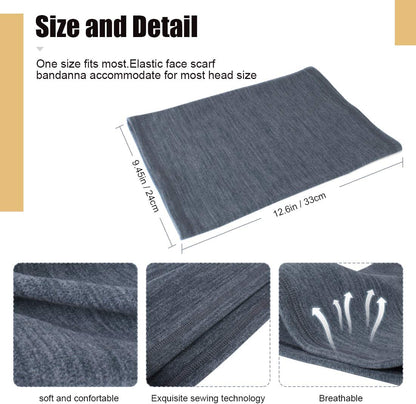 KGC 2 Pack Winter Neck Warmer Gaiter Fleece Windproof Face Mask Cover Cold Weather Scarf for Men & Women