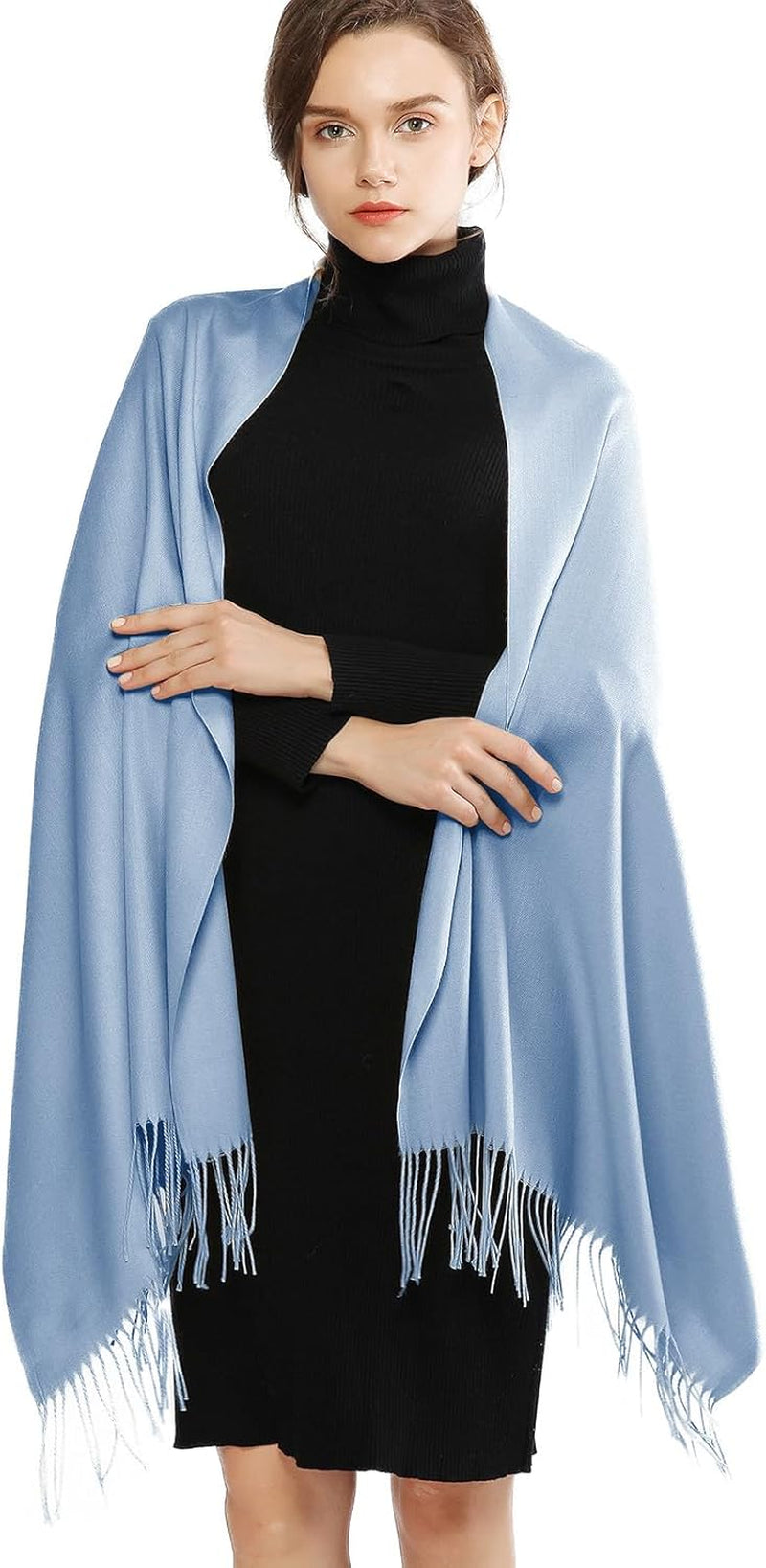 RIIQIICHY Women'S Scarf Pashmina Shawls and Wraps for Evening Dress Bridesmaid Wedding Bridal Winter Warm Long Large Scarves