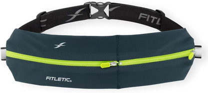 Running belt worn across hips hands-free