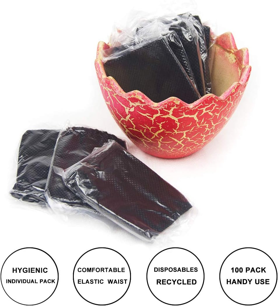 Disposable non-woven thong panties for spray tanning use