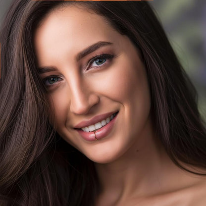 Jolliz Gold Fake Lip Ring - 20 Gauge 14K Gold Filled Lip Piercing Hoop - Lip Ring for Women - Faux Lip Hoop - Gold Lip Piercing Ring