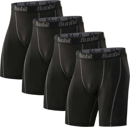 Runhit Compression Shorts Men Underwear Spandex Running Shorts Workout Athletic
