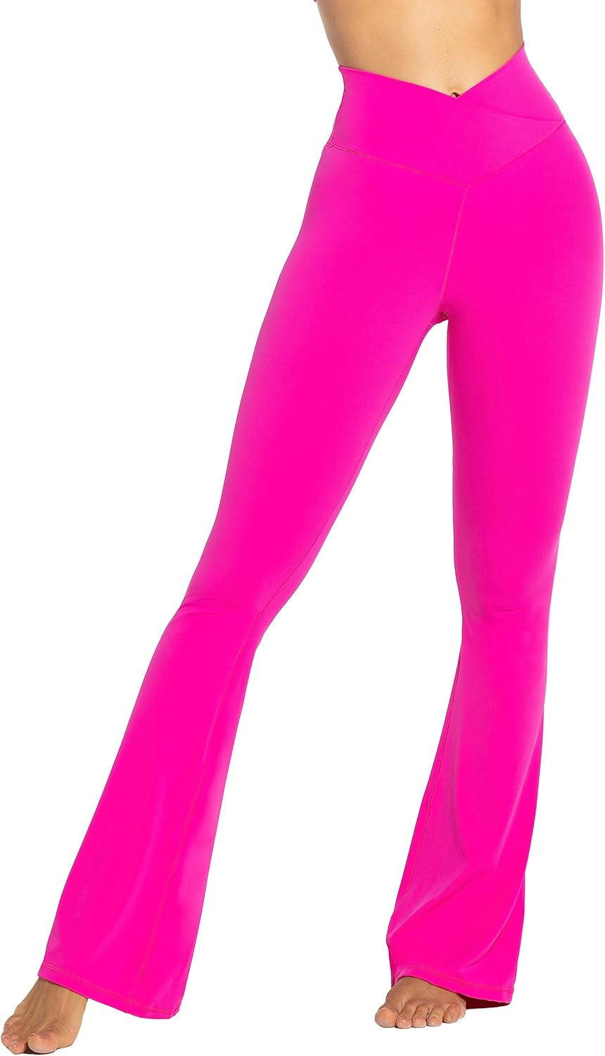 Wide leg workout yoga pants high-waist control leggings