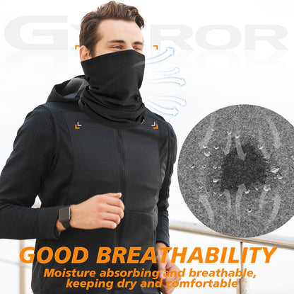 GXCROR Neck Warmer Winter Face Mask Fleece Neck Gaiter Ski Face Cover Cold Weather Scarf for Men & Women