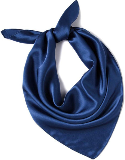 ANDANTINO 100% Mulberry Silk Square Scarf for Hair-25.6" X25.6'' Women Men Natural Silk Neckerchief Digital Printed Headscarf