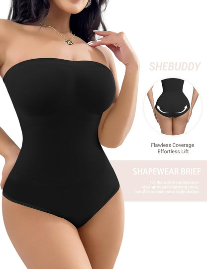 Before and after tummy control bodysuit transformation