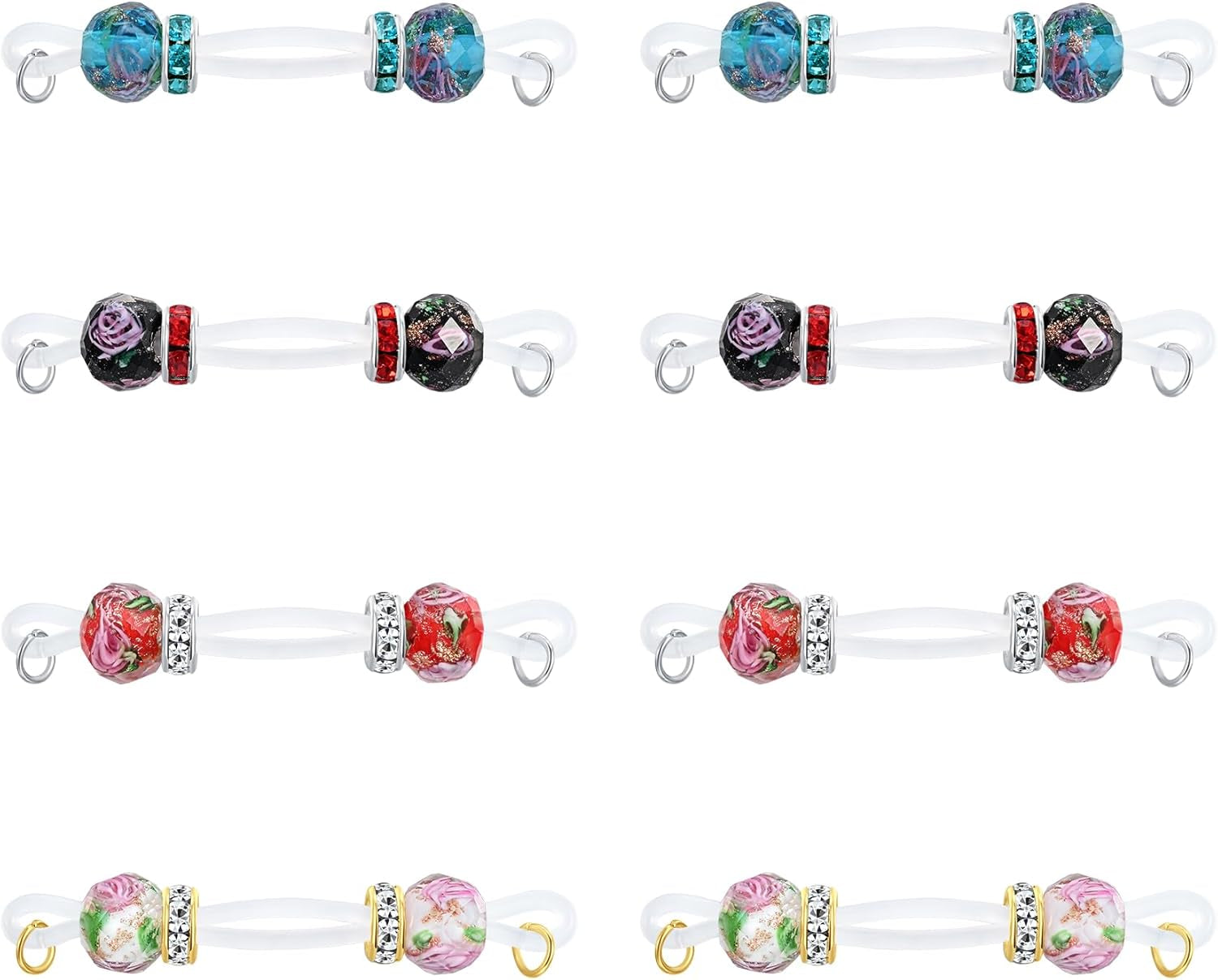 D.Bella Fake Nipple Rings Non Piercing Nipple Jewelry Bells Heart Adjustable Nooses Faux Nipple Piercing Cute Body Jewelry