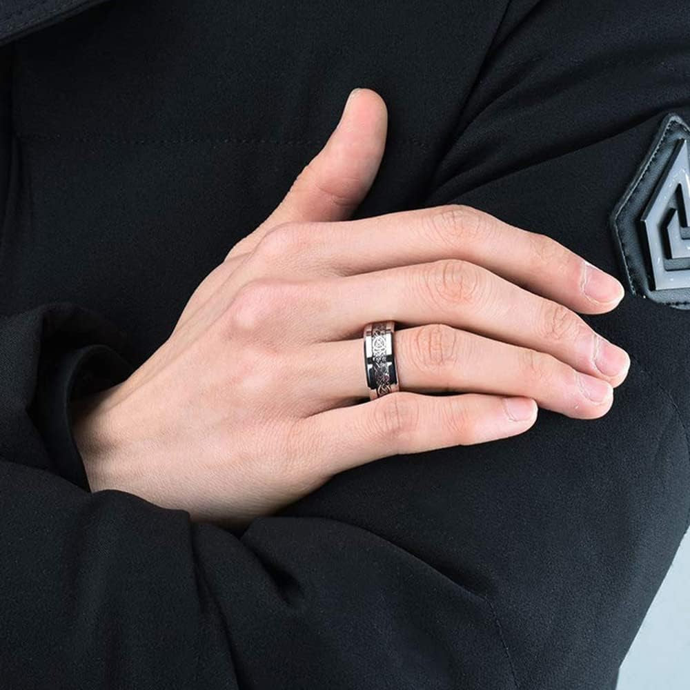 Matching engagement and wedding band rings for bride and groom